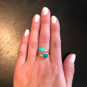 Gold and Turquoise Ring